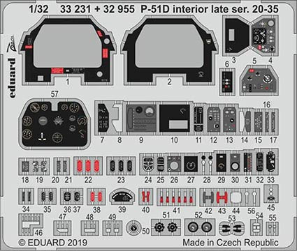 Eduard 33231 1/32 P-51D interior late 20-35 (TAM)