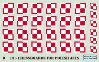 Model Maker Decals D48135 Polish national insignia chessboards for Polish jets 1/48
