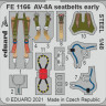 Eduard FE1166 AV-8A seatbelts early STEEL (KIN) 1:48