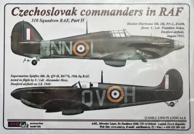 AML AMLC32036 Decals Czechoslovak commanders in RAF 1/32