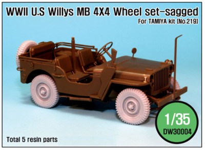 DEF Model DW30004 WWII U.S Willys MB Wheel set