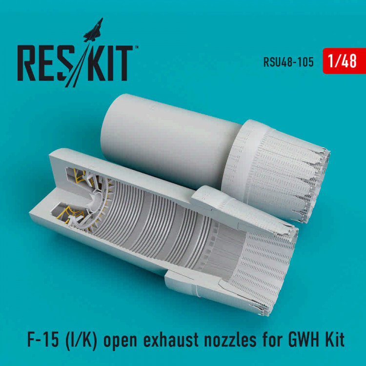 Reskit RSU48-0105 F-15 (I/K) open exhaust nozzles (GWH) 1/48