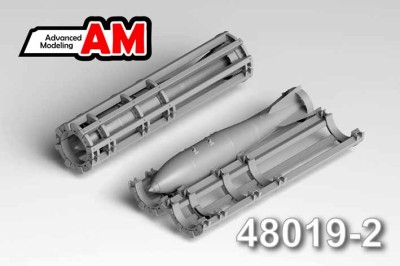 Advanced Modeling АМС 48019-2 ФАБ-500М-62 фугасная авиабомба с бомботарой 1/48