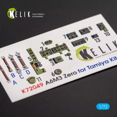 Reskit K72049 A6M3 Zero - interior 3D decals (TAM) 1/72