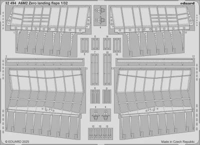 Eduard 32494 SET A6M2 Zero landing flaps (TAM) 1/32
