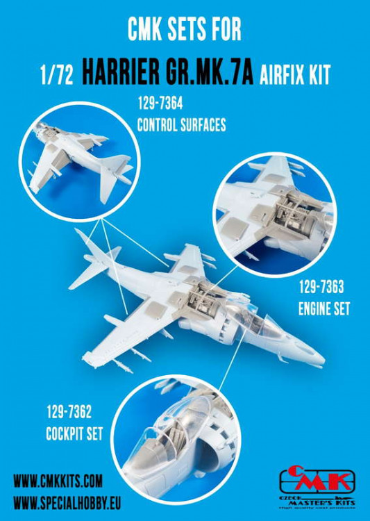 CMK 7364 Harrier Mk.GR.7A Control surfaces set (AIRF) 1/72