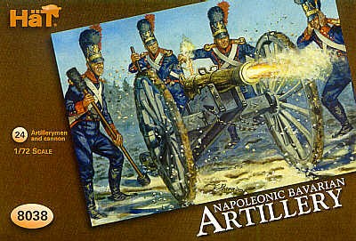 HAT 8038 Napoleonic Bavarian Artillery 4 cannon with 24 crew 1/72