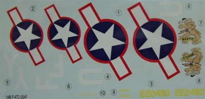 LF Model C4871 Decals P-47D-2-RA over Europe (HAS) 1/48
