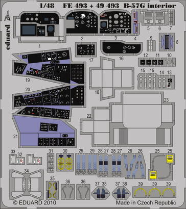 Eduard FE493 B-57G interior S.A. Airfix