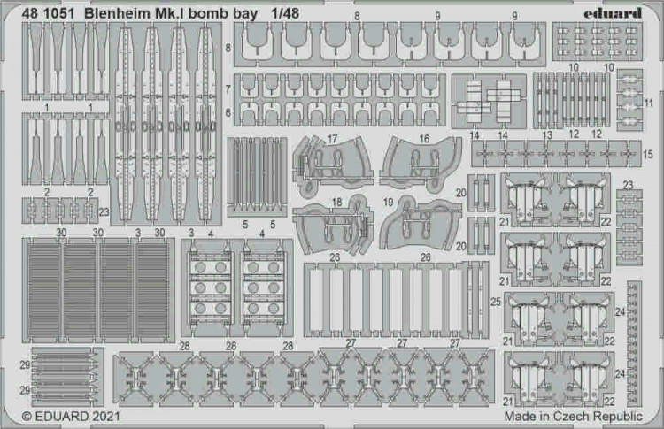 Eduard 481051 Blenheim Mk.I bomb bay (AIRF) SET 1/48