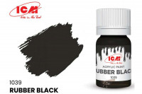 ICM C1039 Резина черная(Rubber Black), краска акрил, 12 мл