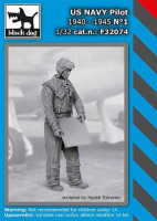 Black Dog F32074 US NAVY pilot 1940-45 No.1 (1 fig.) 1/32