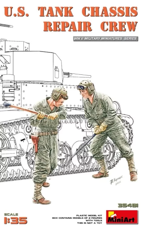 Miniart 35481 US Tank Chassis Repair Crew (2 fig.&tools) 1/35