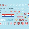 Star Decals 72-A1038 CRO-ARMY # 2. Domovinski Rat / Homeland War 1991-95.T-55A Tanks. First war years 1991-92. [Soviet] 1/72