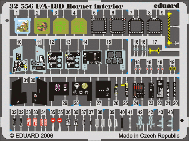 Eduard 32556 F-18D interior ACA