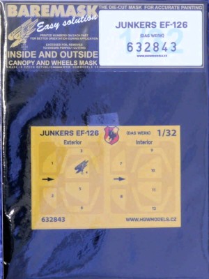 HGW 632843 Mask Junkers EF-126 (DAS WERK) 1/32