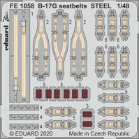Eduard FE1058 1/48 B-17G seatbelts STEEL (HKM)