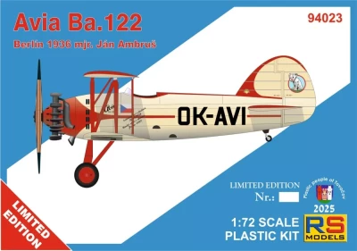Rs Model 94023 Avia Ba.122 Berlin 1936 (mjr. Jan Ambrus) 1/72