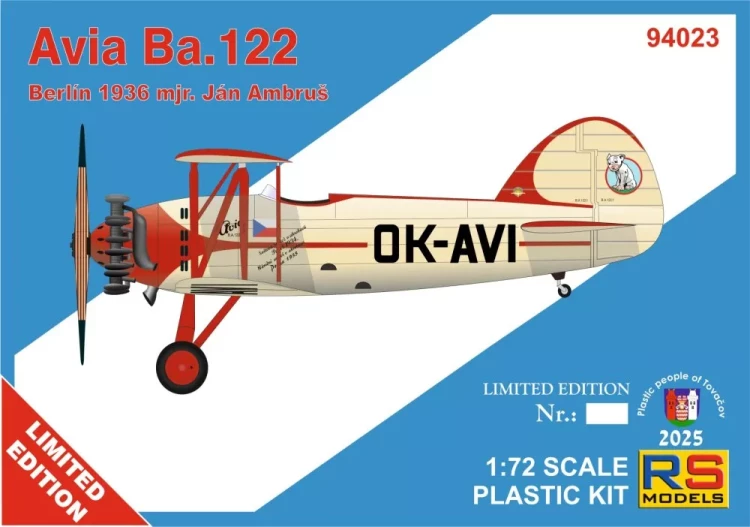 Rs Model 94023 Avia Ba.122 Berlin 1936 (mjr. Jan Ambrus) 1/72