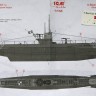 ICM S14410 U-Boat Type IIB (1943) German Submarine 1/144