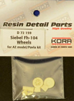 Kora Model D72159 Wheels for Siebel Fh-104 (AZ/PAM) 1/72