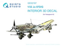 Quinta Studio QD32167 Ju 87D/G (Hasegawa) 3D Декаль интерьера кабины 1/32