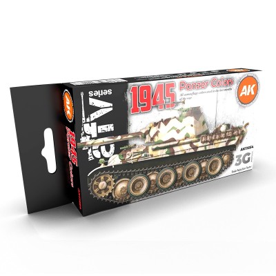 AK Interactive AK-11654 Набор красок серии 3 rg Немецкие камуфляжи 1945 г. 6 шт
