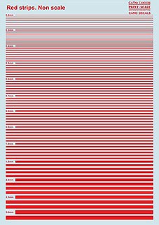 Print Scale 036-camo Red strips - 13 types (wet decals)