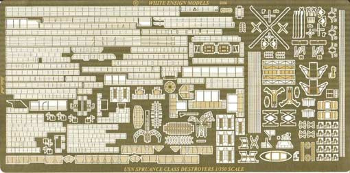 White Ensign Models PE 35051 SPRUANCE-CLASS for Dragon/Italeri kits 1/350