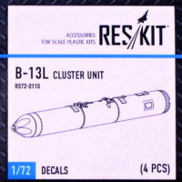 Reskit RS72-0110 B-13L Cluster Unit (4 pcs.) 1/72