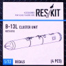 Reskit RS72-0110 B-13L Cluster Unit (4 pcs.) 1/72