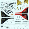 Print Scale 72-214 AV-8B_Harrier II Wet decal 1/72