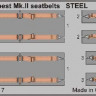 Eduard 32906 Tempest Mk.II seatbelts STEEL 1/32