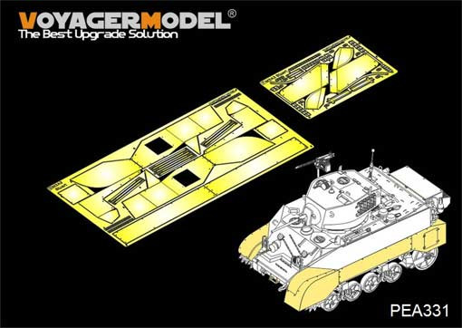 Voyager Model PEA331 WWII US M3A3 Stuart Fenders/Side skirts (FOR AFV CLUB KIT) 1/35