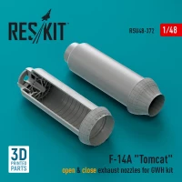 Reskit U48372 F-14A 'Tomcat' open&close exh.nozzles (GWH) 1/48