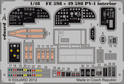 Eduard 49598 PV-1 interior S.A. 1/48