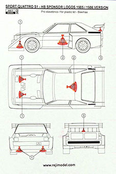 Reji Model 302 HB logo - Sport Quattro S1 1985/1986 1/24