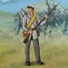 HAT 9337 ACW Marching set 2 moulded in Light grey color like ACW Confederates 1/32