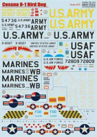 Print Scale 72-131 Cessna O-1 Bird Dog Wet decal 1/72