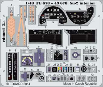 Eduard 49678 Su-2 interior S.A.