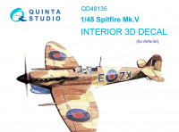 Quinta studio QD48135 Spitfire Mk.V (Airfix) 3D Декаль интерьера 1/48
