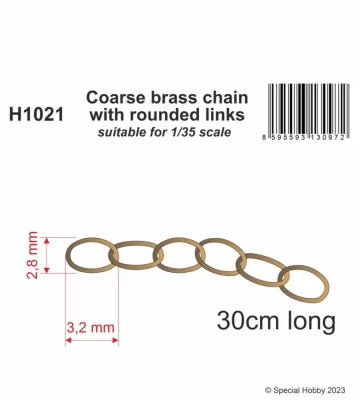 CMK H1021 Coarse brass chain w/ rounded links - (30 cm) 1/35
