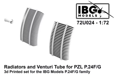 IBG Models U7224 P.24F/G Radiators &amp; Venturi (3D-Pr.) 1/72