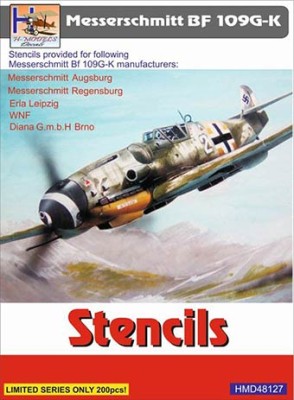 Hm Decals HMD-48127 1/48 Stencils Messerschmitt BF-109G-K