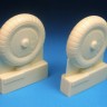 Barracuda Studios BCR24325 Messerschmitt Bf-109G ribbed ribbed wheels (designed to be used with Trumpeter kits) 1/24