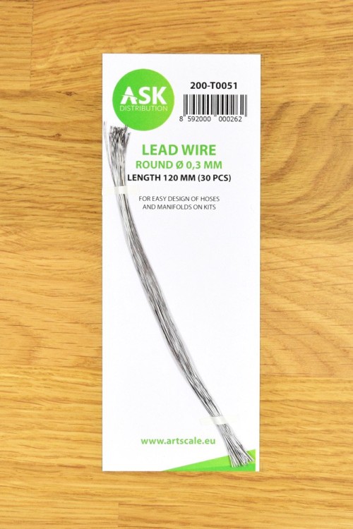 Art Scale 200-T0051 Lead Wire - Round 0,3 mm x 120 mm (30 pcs) No Scale