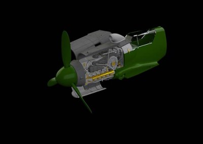 Eduard 648465 BRASSIN 1/48 Bf 109G-10/U4 engine (EDU)