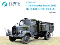 Quinta Studio QD35107 Mercedes-Benz L3000 (ICM) 3D Декаль интерьера кабины 1/35