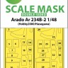 Art Scale 200-M48018 Arado Ar-234B-2 canopy frame paint masks (inside & outside) 1/48