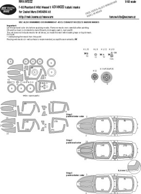 New Ware NWA-M1032 Mask F-4G Phant.II Wild Weasel V ADVAN.(ZOUK) 1/48